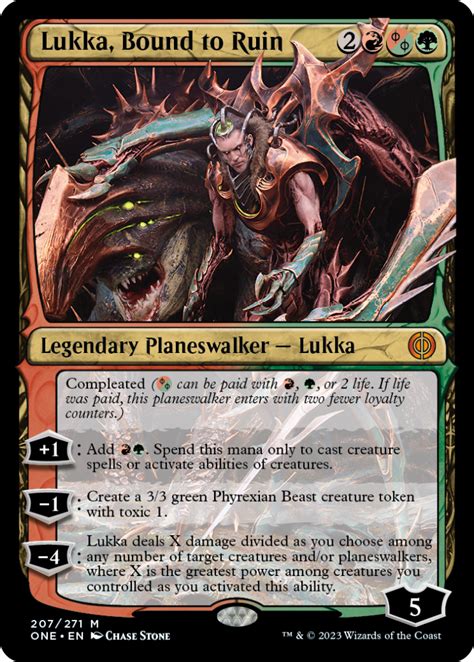 compleated planeswalkers|MTG Phyrexia All Will Be One will have five。